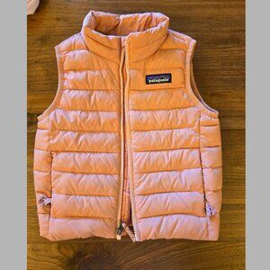 Patagonia Down Sweater Vest, puffy vest 2T toddler, pink